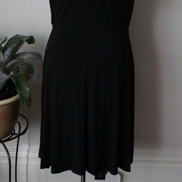NWT La Moda Black jersey faux wrap dress size 1XL - Picture 7 of 9